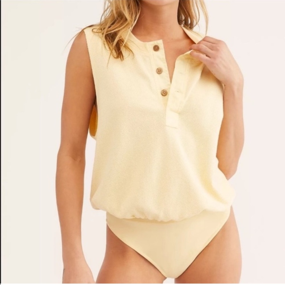 NWT Free People - Peek Aye Bodysuit,
Sunlight
